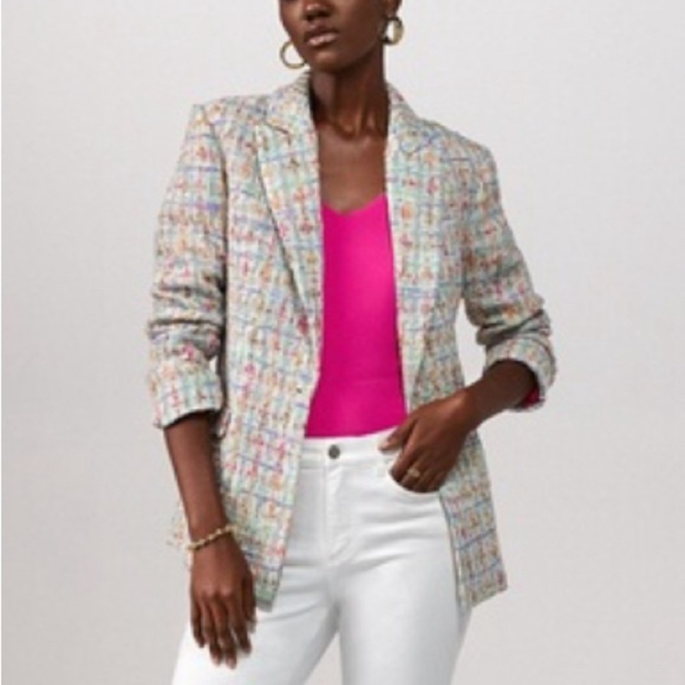 Joseph Ribkoff NEW Multi-colour Tweed Blazer size 8 with Tag 241927